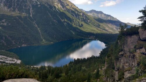 Widok na Morskie Oko z Czarnego Stawu