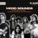 Promo poster for Mojo Sounds with a black background, white-outlined band photo, large 'MOJO SOUNDS' title, Polish subtitle, and date/location '5-6.09 WROCLAW'